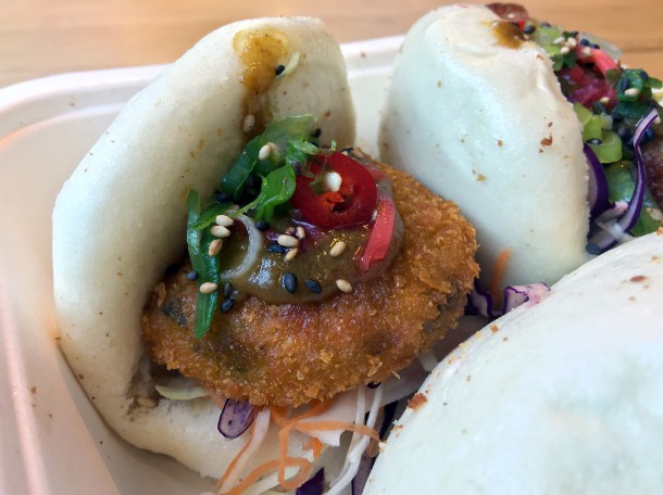 illustrative photo of the pumpkin katsu bao from Katsutopia at Flat Iron Square