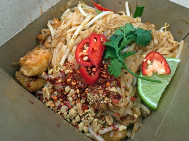 illustrative photo of the tofu pad thai from Ekachai at Flat Iron Square