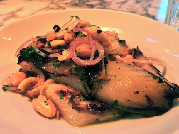 illustrative photo of the chicory with roast almond butter and orange at Bar Douro