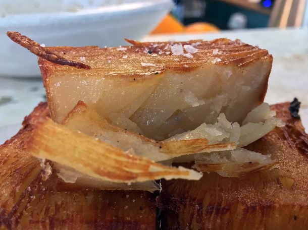 illustrative photo of the confit potato latkes at Bubala Aldgate