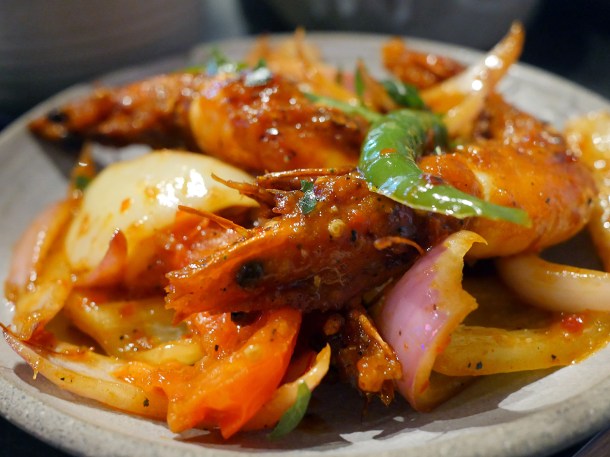 illustrative photo of the devilled prawns at Paradise Soho