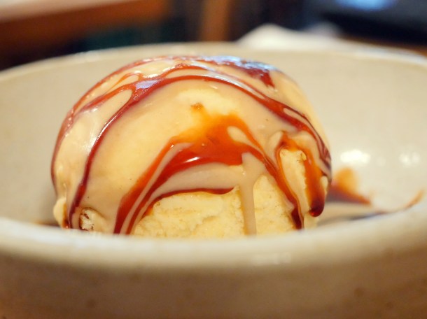 illustrative photo of the tahini, date and tangerine ice cream at Bubala