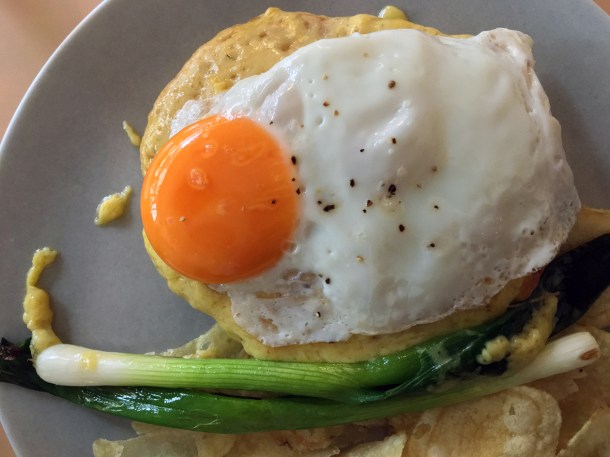 illustrative photo of the Welsh rarebit pancakes at Where The Pancakes Are