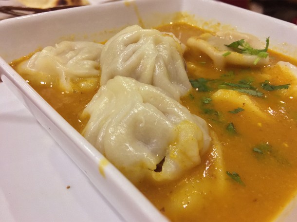 illustrative photo of the Jhol momos at Maya DD's Woolwich