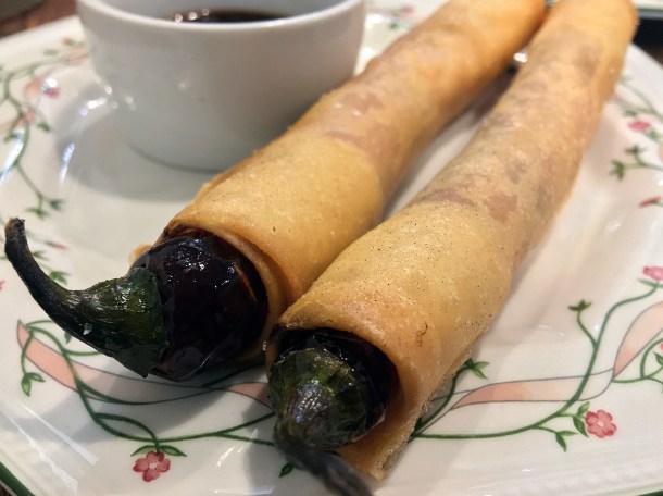illustrative photo of the chilli pepper spring roll at Sarap