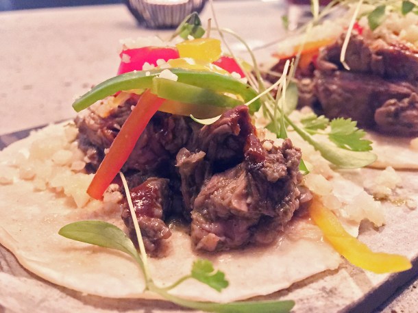 illustrative photo of the steak tacos at Madera Treehouse