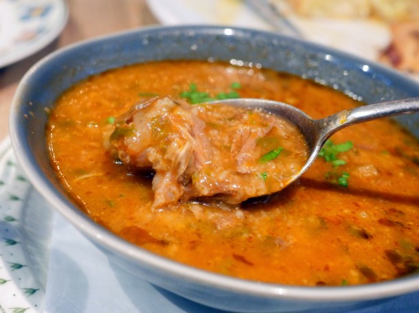 illustrative photo of the kharcho beef soup at The Georgian