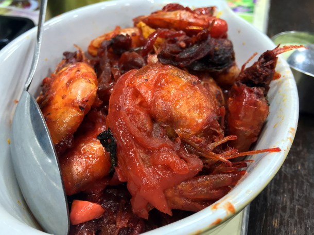 illustrative photo of the devilled prawns at Everest Curry King