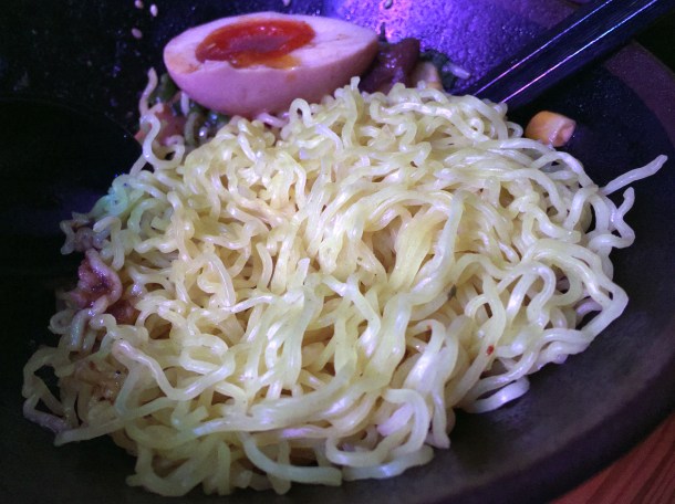 illustrative photo of the extra hard noodles at Kauboi Ramen