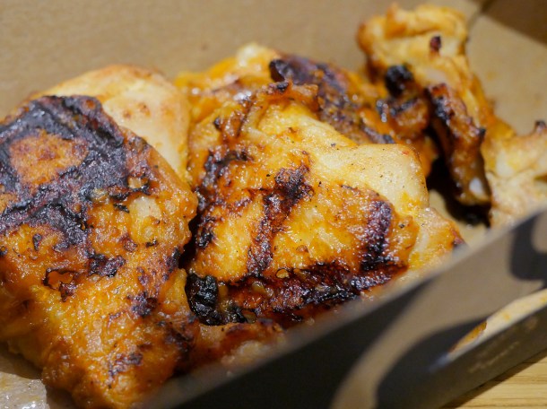 illustrative photo of the extra hot chicken thighs from Nando's Woolwich