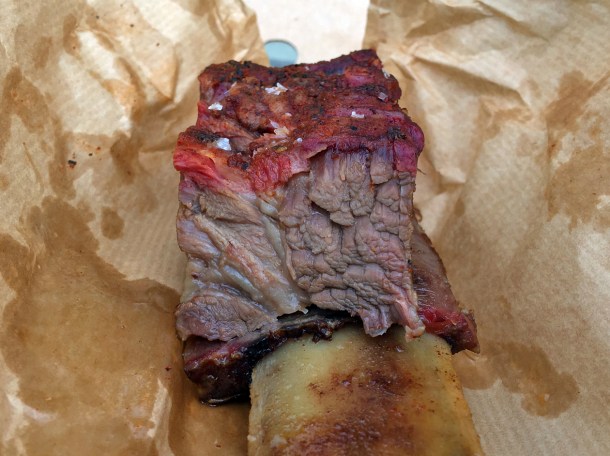 illustrative photo of the Jacob's Ladder rib from From The Ashes BBQ