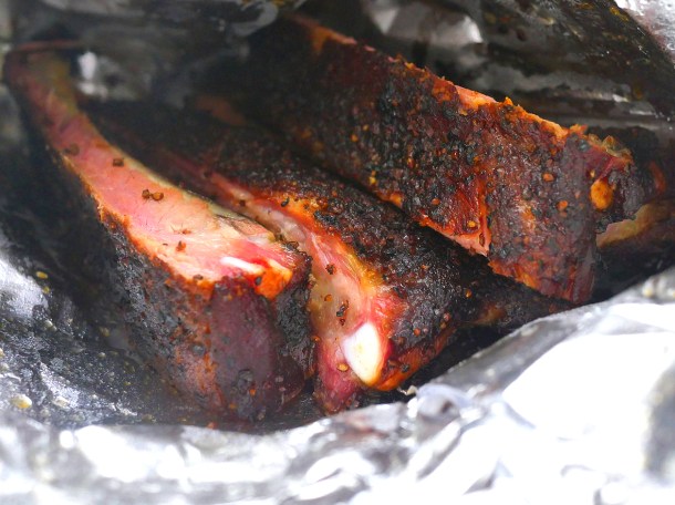 illustrative photo of the takeaway pork spare ribs from Texas Joe's.