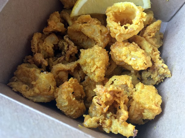 illustrative photo of the takeaway deep fried squid from Searoom St Ives