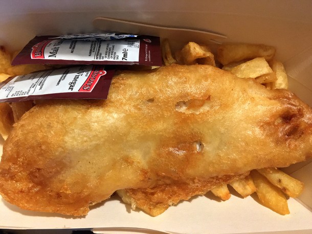 illustrative photo of the fish and chips from Smuggler's Lizard