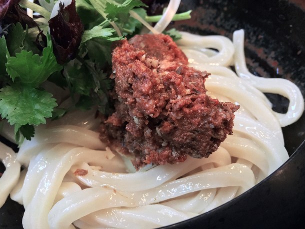 illustrative photo of the cold udon with lamb at Koya City