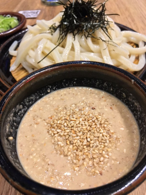 illustrative photo of the cold udon with sesame sauce at Koya City