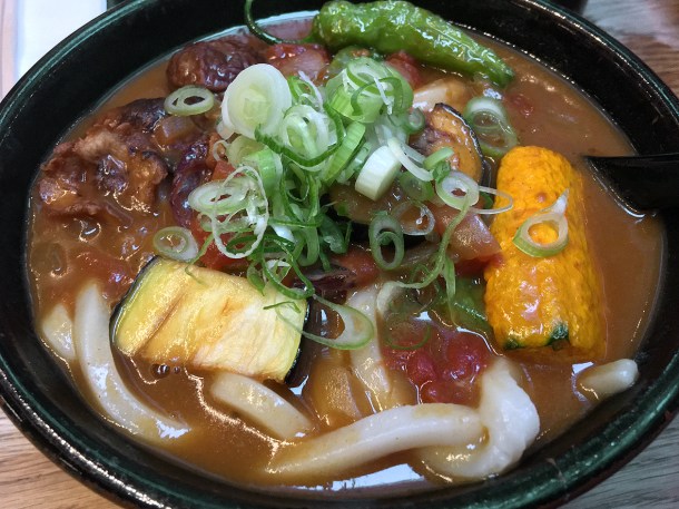 illustrative photo of the vegan curry udon at Koya City
