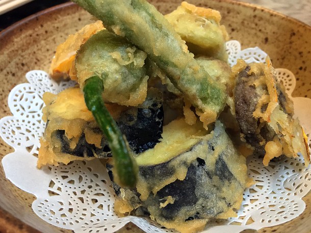 illustrative photo of the vegetable tempura at Koya City