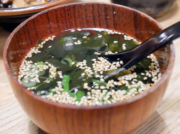 illustrative photo of the wakame soup at Koya City