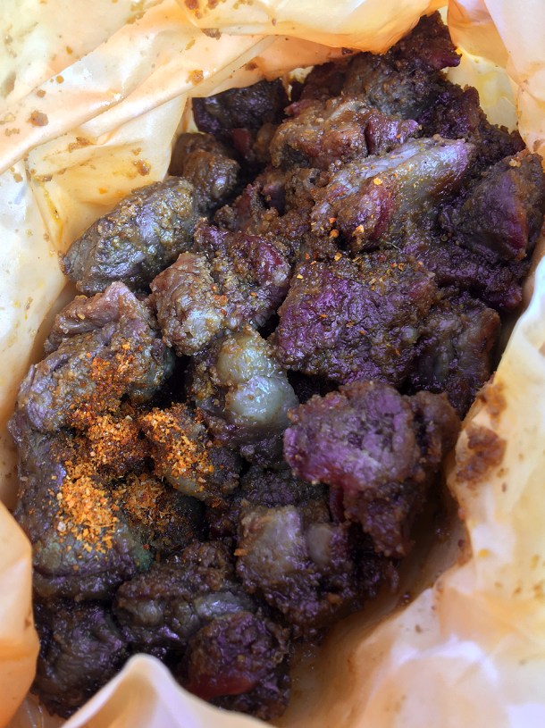 illustrative photo of the fatty beef suya from Alhaji Suya