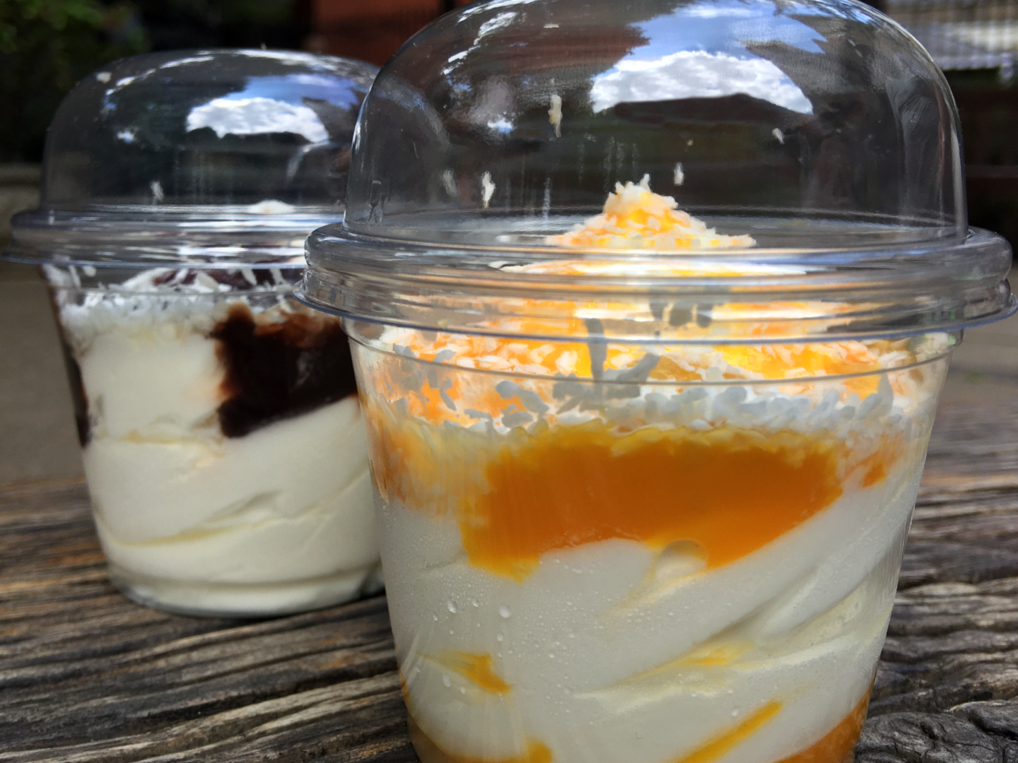 mango and chocolate sundaes from jollibee leicester square