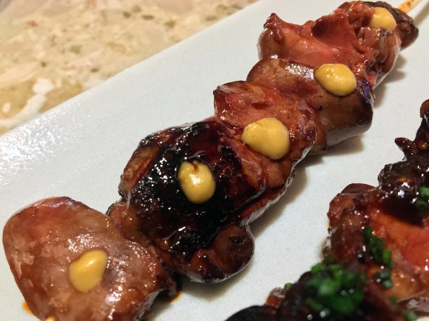 illustrative image of the liver yakitori at Humble Chicken