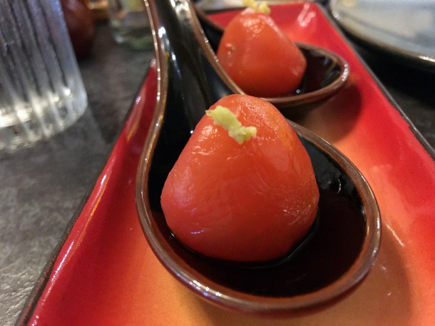 illustrative image of the radish amuse bouche at Junsei