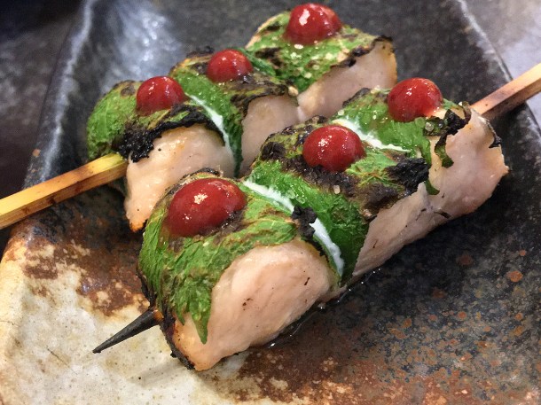 illustrative image of the shiso breast yakitori at Junsei