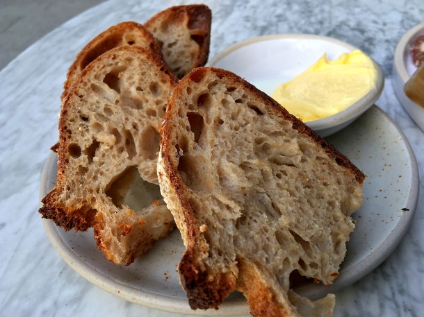 illustrative photo of the sourdough bread and cultured butter at Darby's