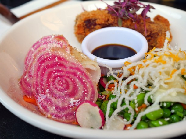 illustrative photo of the tonkatsu salad at Craving Tottenham