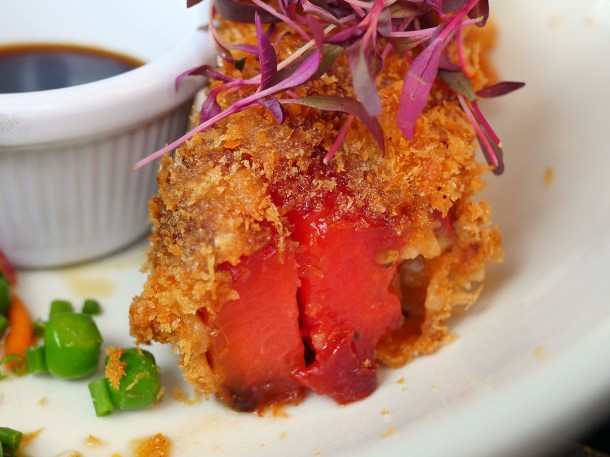illustrative photo of the watermelon tonkatsu at Craving Tottenham