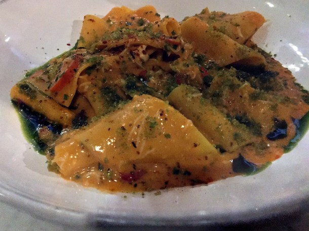 illustrative photo of the crab noodles at Brunswick House