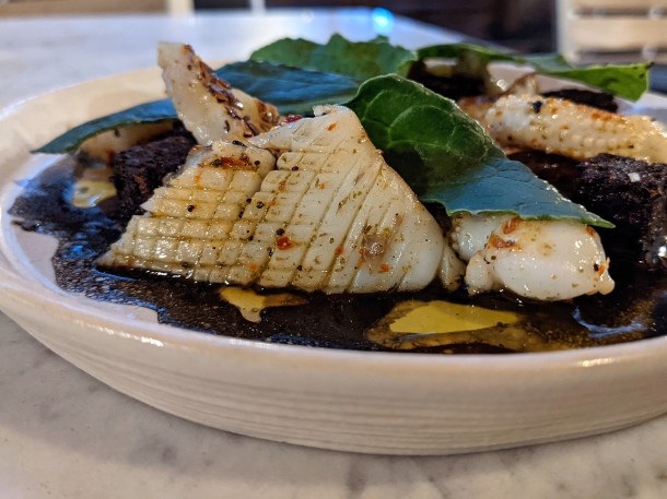 illustrative photo of the cuttlefish and black pudding at Brunswick House