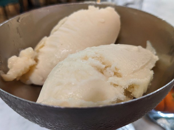 illustrative photo of the pear sorbet at Brunswick House