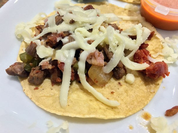 illustrative photo of the alhambre tacos at La Chingada Surrey Quays