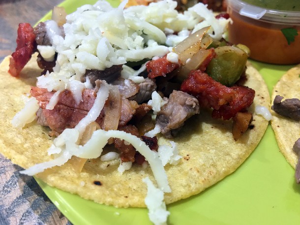 illustrative photo of the alhambre tacos at La Chingada