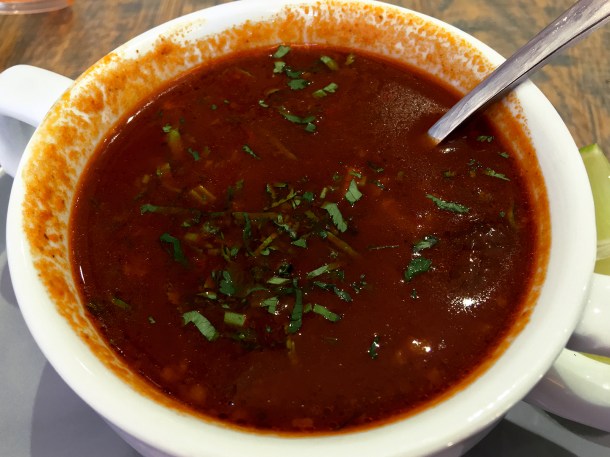 illustrative photo of the birria beef soup special at La Chingada London