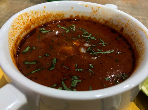 illustrative photo of the birria soup special at La Chingada