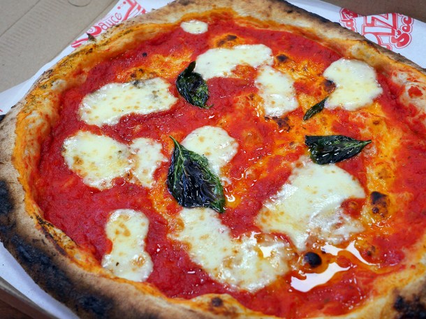 illustrative photo of the margherita pizza from Bad Boy Pizza Society