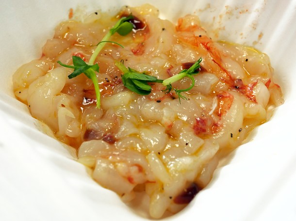 illustrative photo of the prawn carpaccio from L'Antica Pizzeria da Michele Soho