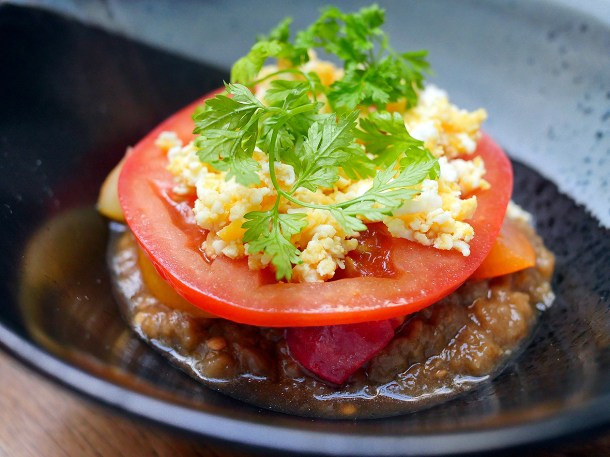 illustrative photo of the ensaladang talong at Sarap Bistro Mayfair