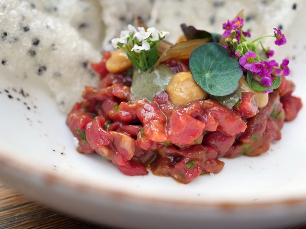 illustrative photo of the steak tartare at Sarap Bistro Mayfair