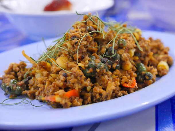 illustrative photo of the pork larb at Plaza Khao Gaeng