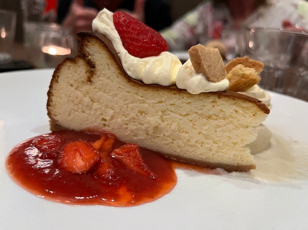 illustrative photo of the baked cheesecake at Portree Hotel