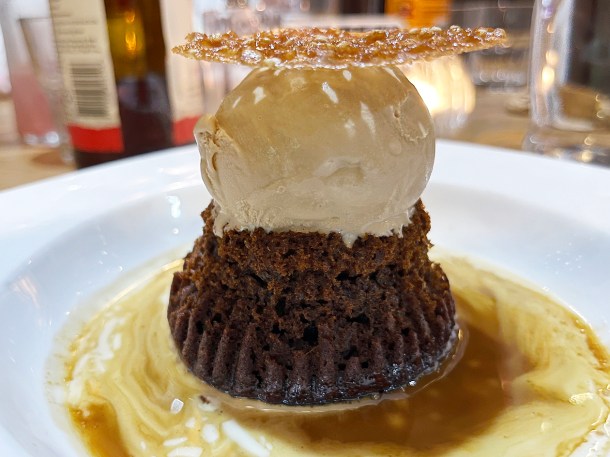 illustrative photo of the sticky toffee pudding at Portree Hotel