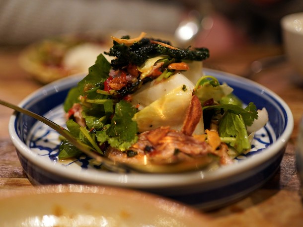 illustrative photo of the partridge salad at Begging Bowl