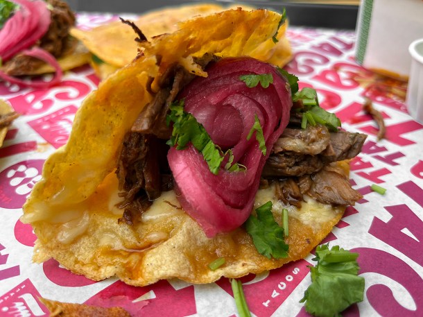 illustrative photo of the quesatacos at Taca Tacos Deptford
