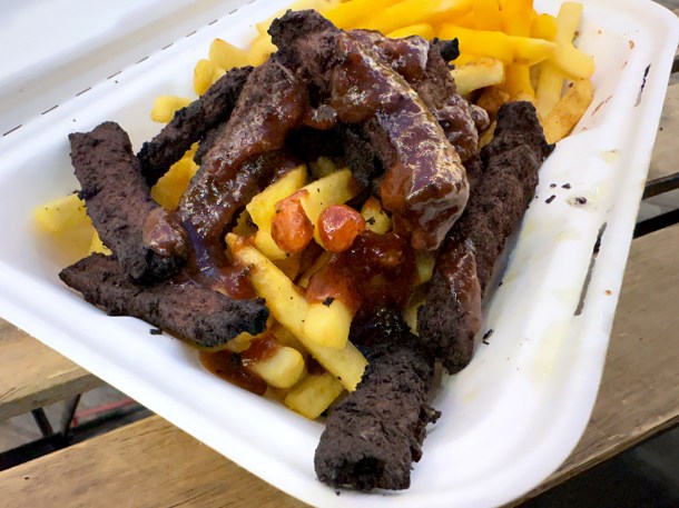 illustrative photo of the jerk soya strips at Jerk Yard