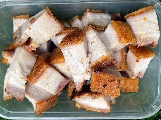 illustrative photo of the crispy roast pork from New China