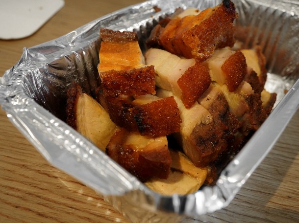 illustrative photo of the crispy roast pork from Treasure of China Bromley